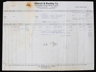 1974 Mike Hegan Bob Hansen John Vukovich Milwaukee Brewers Bat Invoice
