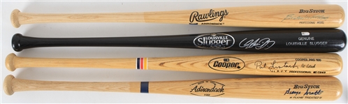 1950's-2000's Baseball Bat Collection - Lot of 14 w/ 11 Signed Including Eddie Mathews, Bob Feller, Prince Fielder & More (JSA)