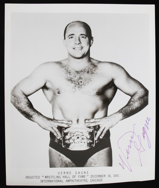1971 Verne Gagne (d.2015) Autographed 8"x10" B&W Photo (JSA)