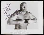 1971 Reginald The Crusher Lisowski (d.2003)Autographed 8x10 B&W Photo (JSA)