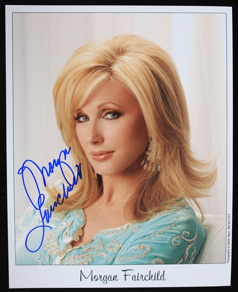 Morgan Fairchild Television and Movie Actress Autographed 8"x10" Color Photo (JSA)