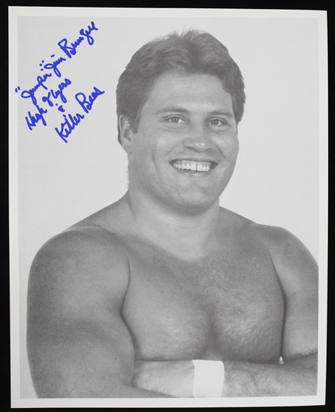 1985-1988 "Jumpin" Jim Brunzell Autographed 8"x10" B&W Photo (JSA)