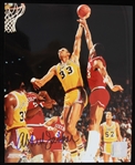 1975-1989 Kareem Abdul Jabbar Los Angeles Lakers Autograpehd 8"x10" Color Photo (JSA)