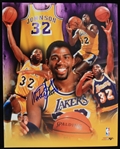 1979-1991, 1996 Ervin "Magic" Johnson Los Angeles Lakers Autographed 8"x10" Color Photo (JSA)