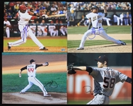 1961-2022 Carl Warwick Los Angeles Dodgers Sean Doolittle Oakland Athletics Kevin Youkilis Boston Red Sox Justin Upton Arizona Diamondbacks and More Autographed 8"x10" Color Photos (Lot of 9)