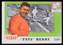 1955 "Fats" Henry Washington and Jefferson College Topps All American Trading Card #100