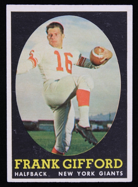 1958 Frank Gifford New York Giants Topps Trading Card #73