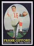 1958 Frank Gifford New York Giants Topps Trading Card #73