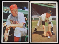 1953 Davey Williams New York Giants #1 and Richie Ashburn Philadelphia Phillies #10 Bowman Trading Cards (Lot of 2)