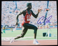 1979-1993 Carl Lewis USA Track and Field Athlete Signed 8"x10" Color Photo *JSA*