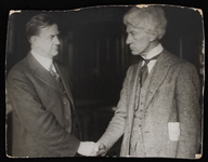 1920s Kenesaw Mountain Landis Shaking Hands 8"x10" B& W Sporting News Photo