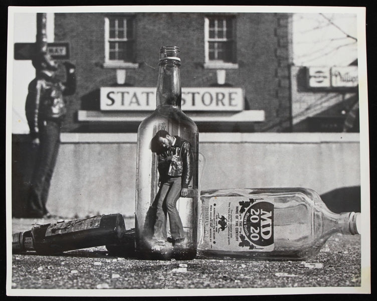 1970s Struggle with Alcoholism 8"x10" B&W Photo