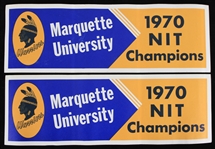 1970 Marquette University 4"x12" Decals (Lot of 2)