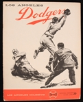 1959 Los Angeles Dodgers Game Program "Rare Program from two-game NL Playoff vs. Milwaukee Braves"