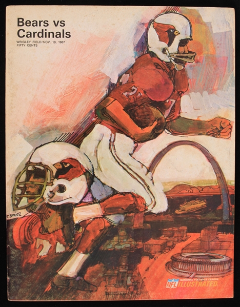 1967 Chicago Bears vs St. Louis Cardinals NFL Illustrated Game Program