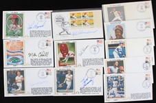 1969-1985 Mike Caldwell Milwaukee Brewers and Bob Gibson Lou Brock and More St. Louis Cardinals Autographed Envelopes (JSA) (Lot of 10)