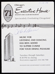 1974 Hank Aaron (d.2021)  Atlanta Braves Signed Executive House Seventy One Club Restaurant Flyer (JSA)