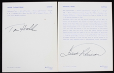 1966-1967 Frank Robinson Baltimore Orioles and Tom Haller San Francisco Giants Autographed 5x7 Player Photos (JSA)