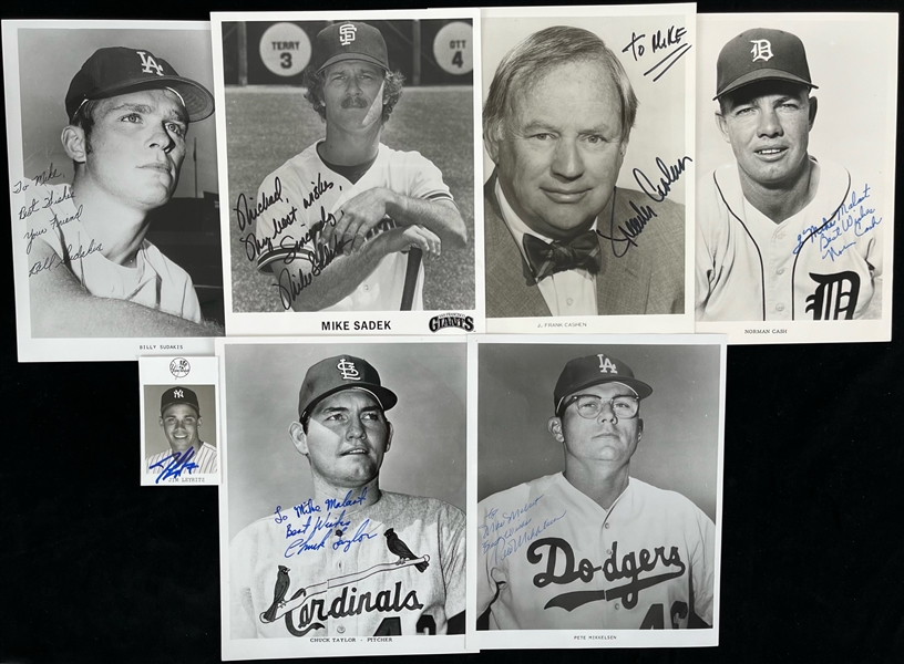 1960s-1990s Ruben Amaro Philadelphia Phillies and More Autographed 8"x10" B&W Photos (Lot of 12) (JSA)