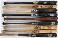 1990's-2000's Milwaukee Brewers  Professional Model Game Used Bat Collection - Lot of 9 w/ Rickie Weeks Signed, Yovanni Gallardo Signed & More (MEARS LOA/JSA)