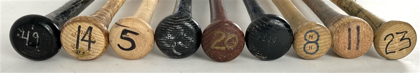 1990's-2000's Milwaukee Brewers  Professional Model Game Used Bat Collection - Lot of 9 w/ Rickie Weeks Signed, Yovanni Gallardo Signed & More (MEARS LOA/JSA)
