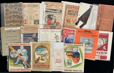 1920s-2000s Baseball Publication Collection - Lot of 74 w/ 1928 World Series Scorecard, Multi Signed 1961 Braves Scorecard, Multi Signed 1953 Cubs Program & More