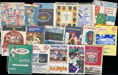 1920's-2000's Baseball Publication Collection - Lot of 74 w/ 1928 World Series Scorecard, Multi Signed 1961 Braves Scorecard, Multi Signed 1953 Cubs Program & More