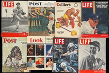 1940s-60s Baseball Football Americana Magazine Collection - Lot of 8 w/ Ted Williams, Mickey Mantle, Stan Musial & More