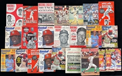 1957-97 Baseball Publication Collection - Lot of 23 w/ Baseball Digest, Sporting News Guides, Whos Who & More