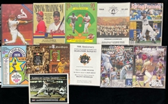 1970s-90s Baseball Publication & Ticket Stub Collection - Lot of 33 w/ World Series, All Star Games, Hall of Fame Programs & More 