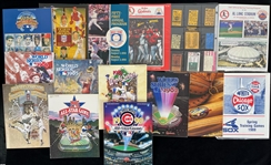 1970's-90's Baseball Publication & Ticket Stub Collection - Lot of 33 w/ World Series, All Star Games, Hall of Fame Programs & More 
