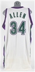 2002-03 Ray Allen Milwaukee Bucks Signed Game Worn Home Jersey (MEARS A10/JSA) EX-Sam Cassell Collection