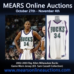 2002-03 Ray Allen Milwaukee Bucks Signed Game Worn Home Jersey (MEARS A10/JSA) EX-Sam Cassell Collection