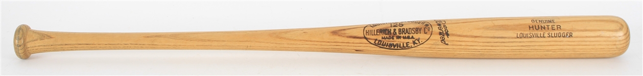 1967 Jim Catfish Hunter Kansas City Athletics H&B Louisville Slugger Professional Model Game Used Bat (MEARS A10)
