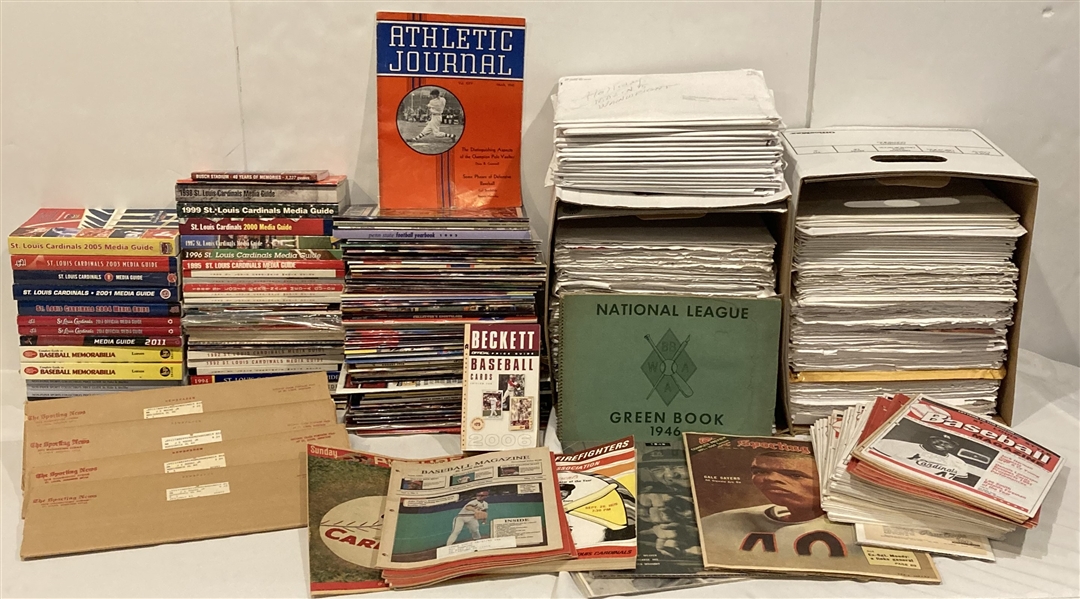 1940s-present Baseball, Football Media Guides and Magazines (Lot of 130+) 