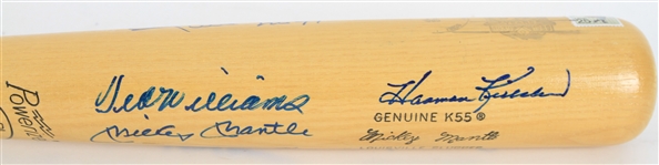 1989 500 Home Run Club Multi Signed Louisville Slugger Bat w/ 12 Signatures Including Ted Willims, Mickey Mantle, Willie Mays, Hank Aaron & More (JSA)