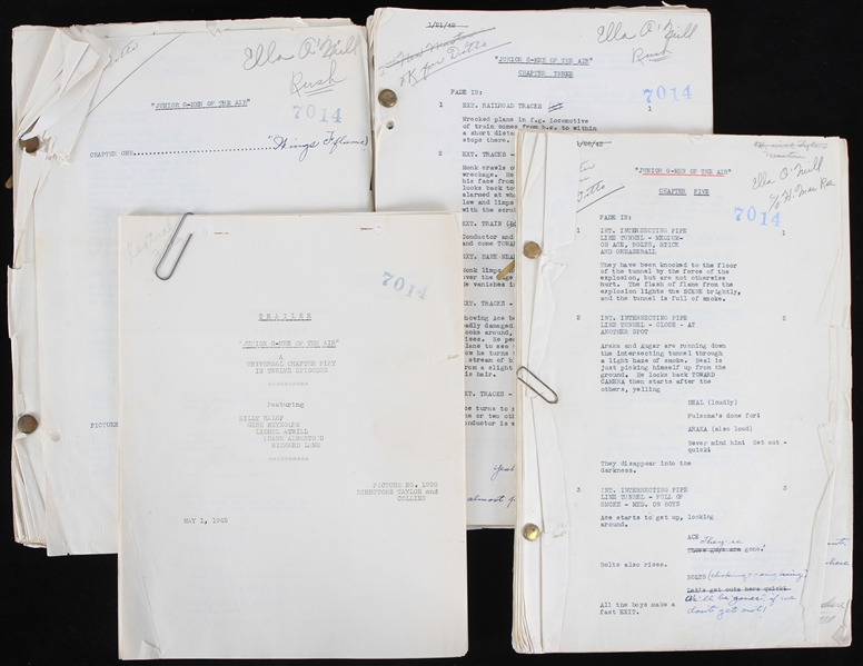 FBI Collection: 1942 Junior G-Men Of The Air Original Film Serial Scripts - Lot of 13