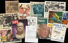 FBI Collection: 25+ Paper Items, J Edgar Hoover, Sheet Music, Lobby Cards