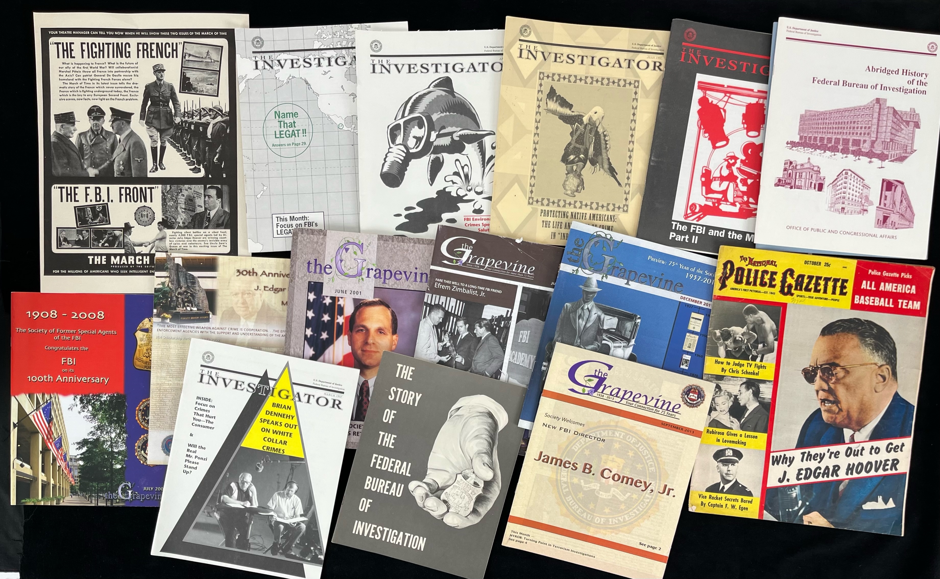 Lot Detail - FBI Collection: 25+ Paper Items, J Edgar Hoover, Sheet ...