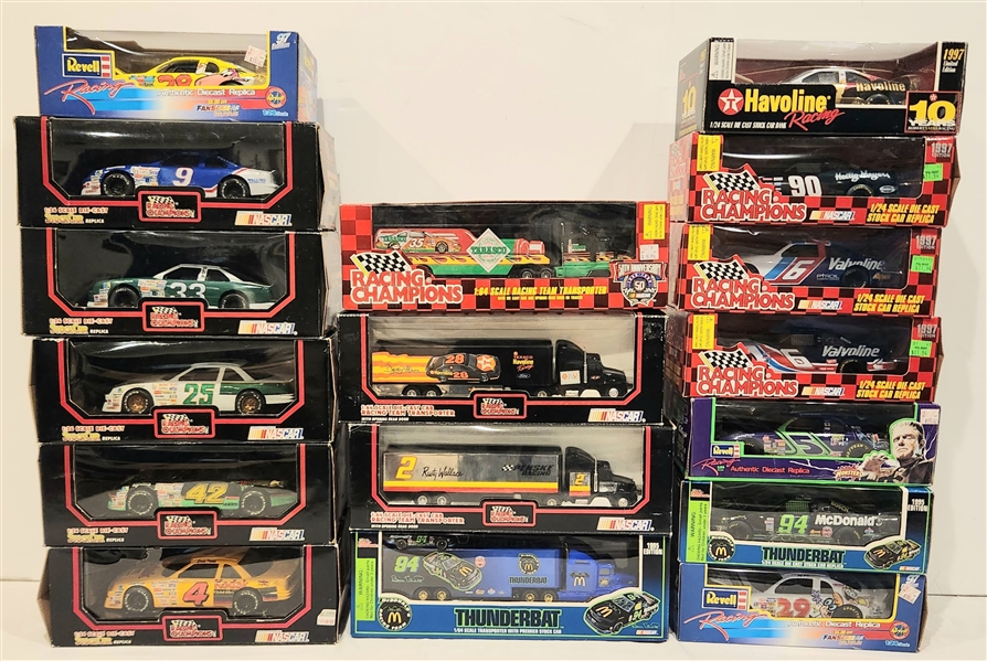 1990s NASCAR Die Cast Cars & Trucks (Lot of 17)