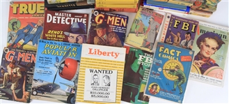 FBI Collection: FBI G-Men Books, Magazines, Pulps, Little Big Books (60+ pieces)