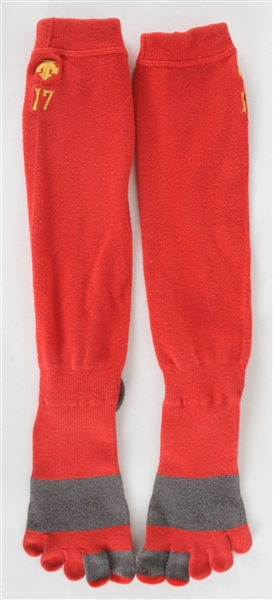 2021 Shohei Ohtani Los Angeles Angels Game Worn Descente Uniform Socks (MEARS LOA)