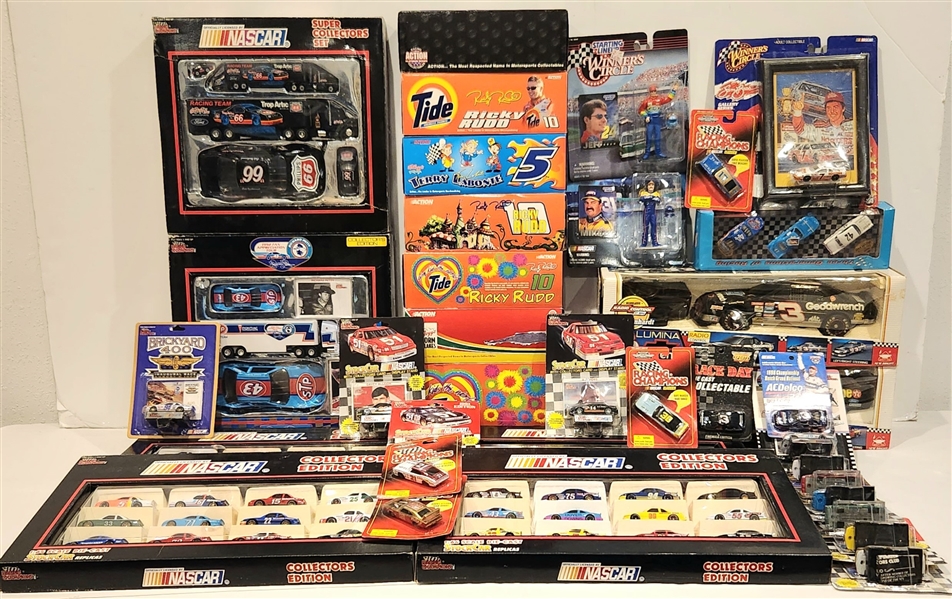 1990s NASCAR Super Collectors Set, Starting Line-Up, Die Cast Cars (Lot of 30+)