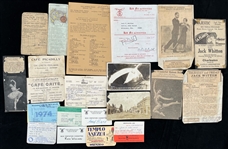 1940s-1970s Jack Whitton Newspaper Clippings, ID Cards, Photos & more (Lot of 35)