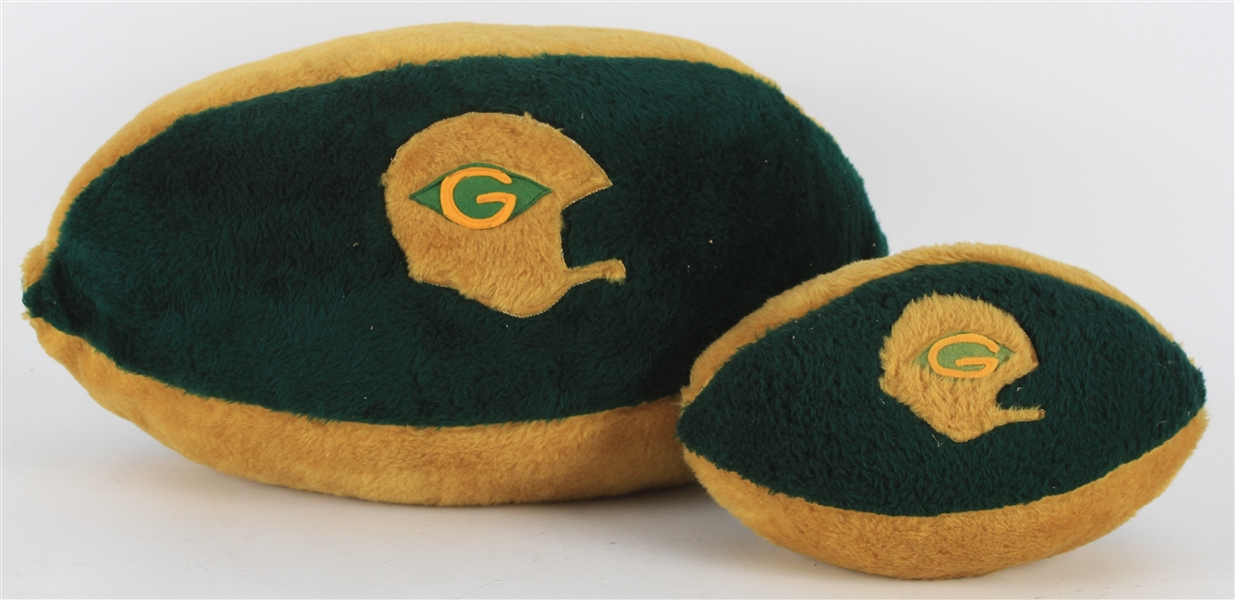1960s Green Bay Packers Football Pillows - Lot of 2