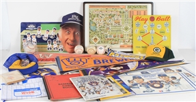 1950s-2000s Milwaukee Braves Brewers Memorabilia & more (Lot of 135+)