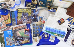 1950s-2000s Milwaukee Braves Brewers Memorabilia & more (Lot of 135+)