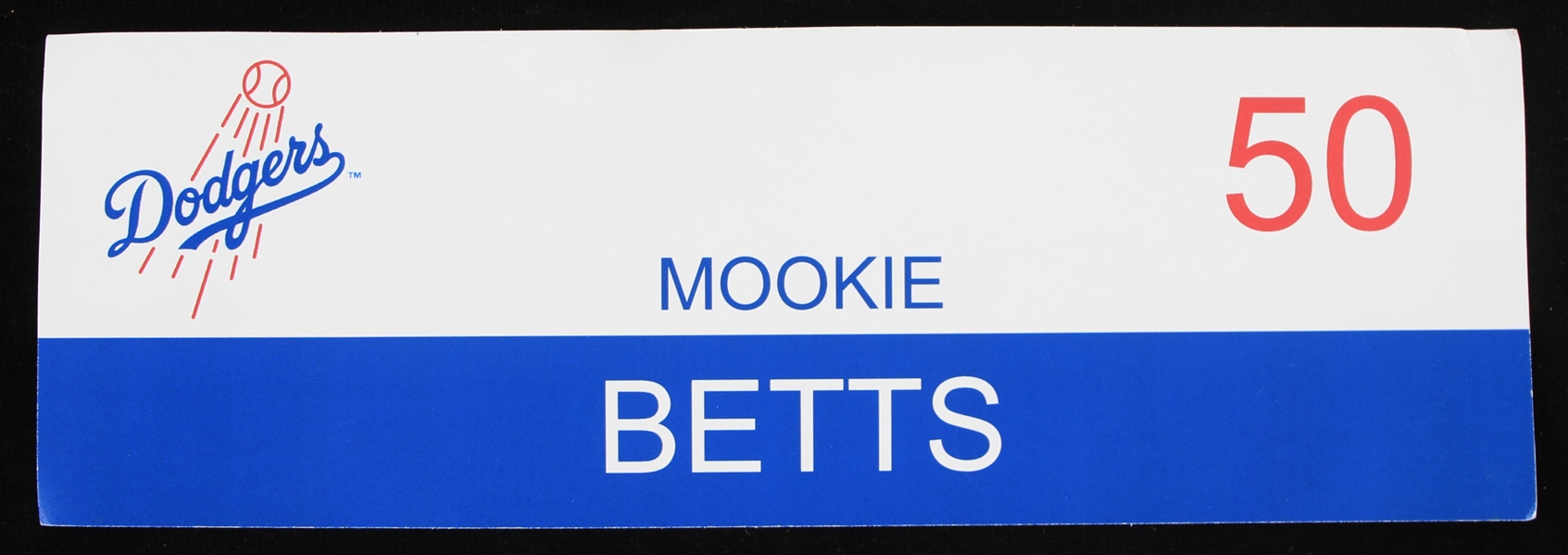 2020s Mookie Betts Los Angeles Dodgers 4" x 12" Cardstock Nameplate