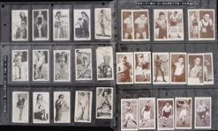 1938-39 Churchman Boxing Personalities Churchman Association Footballers Carrera Galmour Girl Cigarette Cards - Lot of 32 