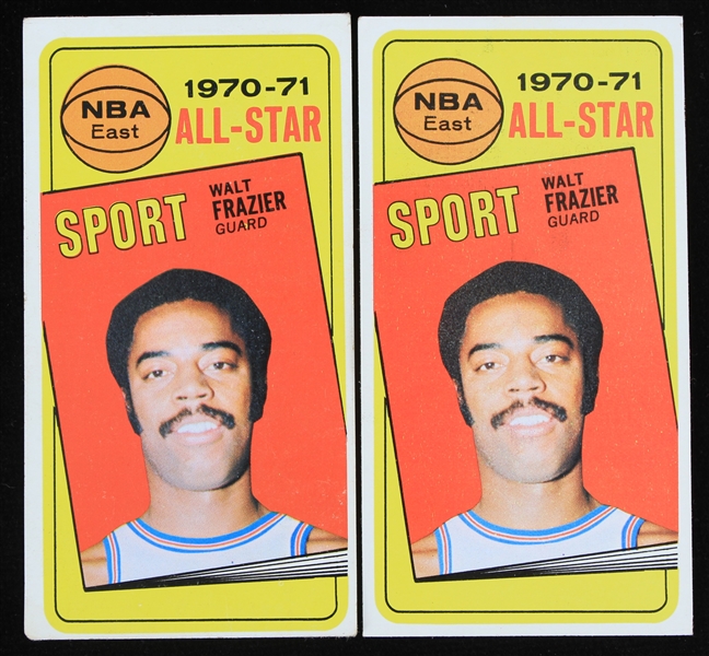 1970-71 Walt Frazier New York Knicks Topps #106 All Star Basketball Trading Cards - Lot of 2